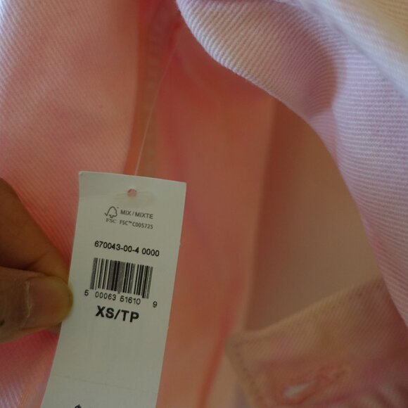 Gap pink denim jean jacket XS XSmall 0 2 - Picture 6 of 11